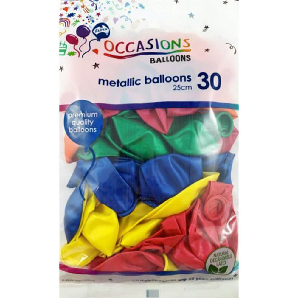 Alpenballonger for alle 30pk 25cm (assortert)