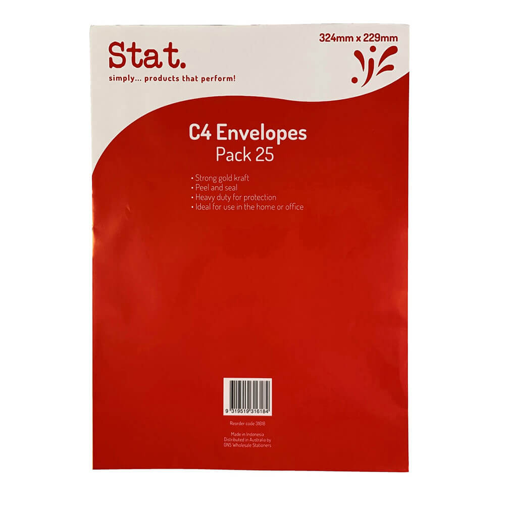 Stat Peal & Seal Enveloppe 25pk (Kraft)