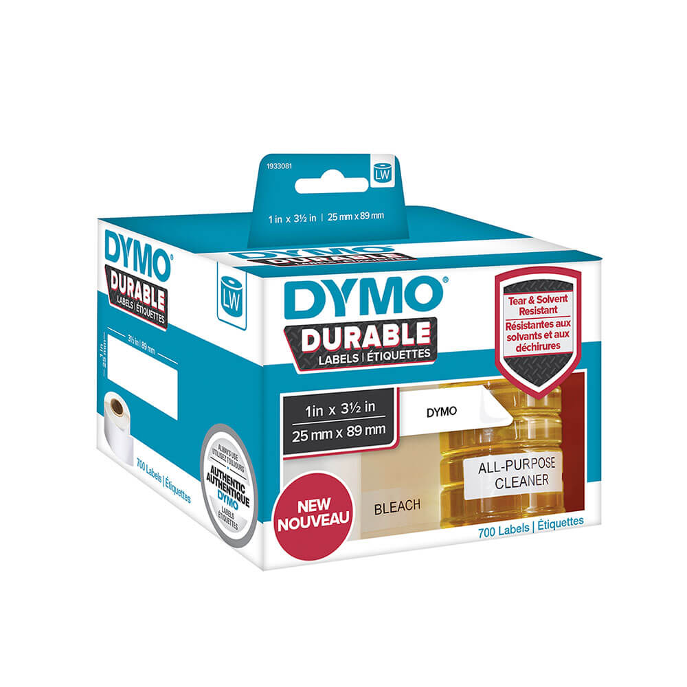 Dymo duurzame labels (wit)