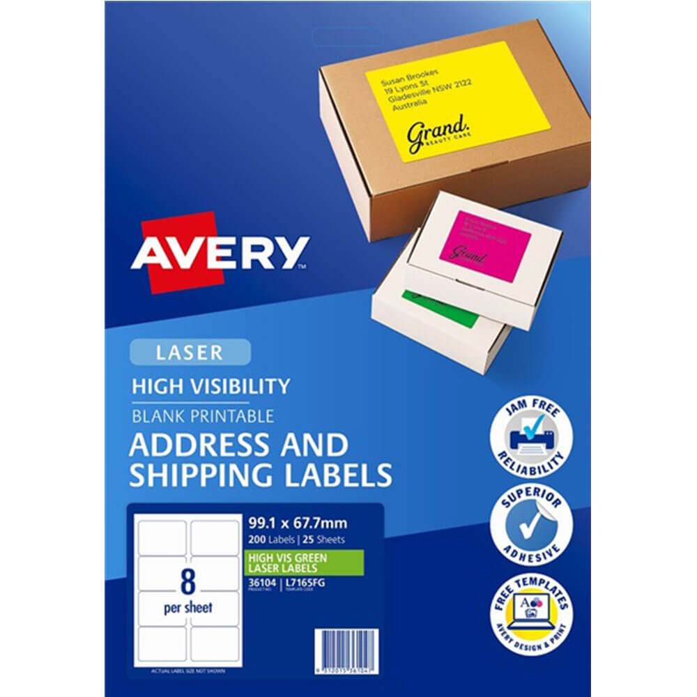 Avery High Synsity Shipping Labels