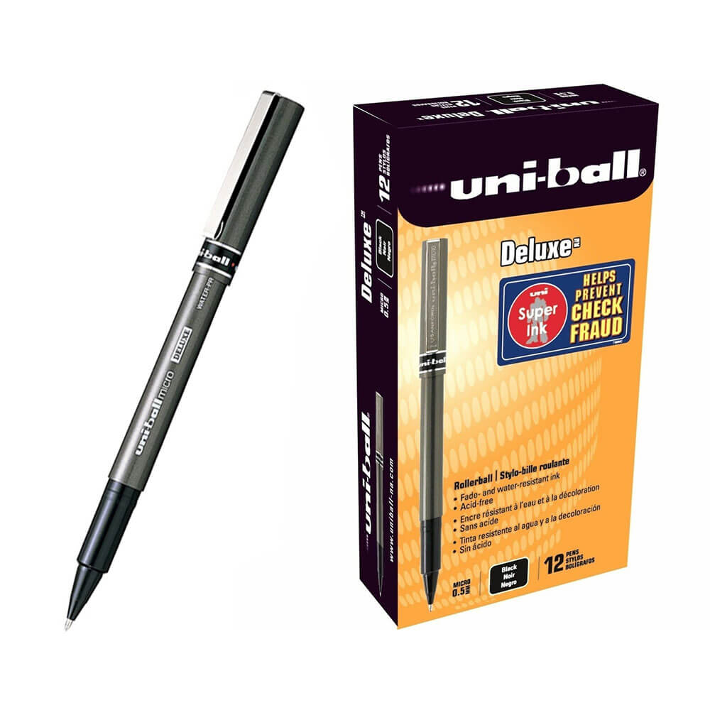 Pen Micro Deluxe Rollerball Uni-Ball Pen 0,2 mm (12 pack)