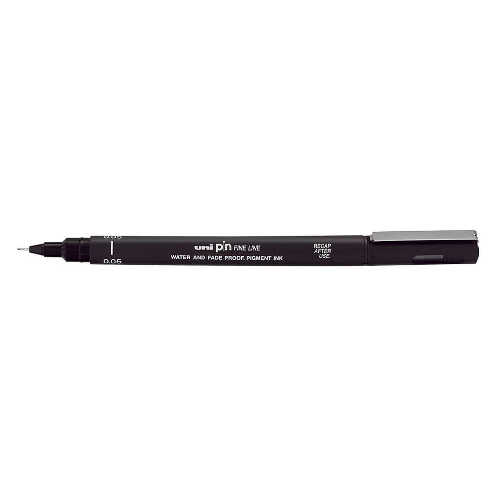 Uni pin Fine Line Drawing Pen 12pcs (negro)