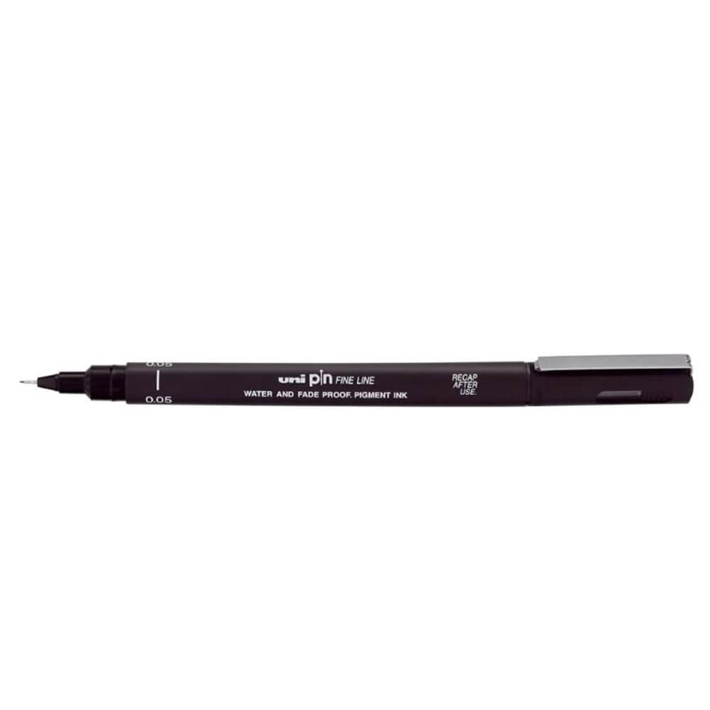 Uni pin Fine Line Drawing Pen 12pcs (negro)