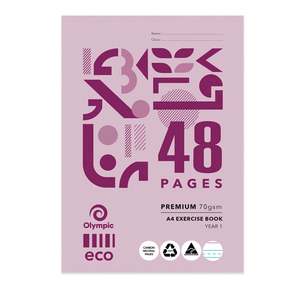 Olympic A4 Eco-recyclé de 48 pages livre d'exercices 20pk