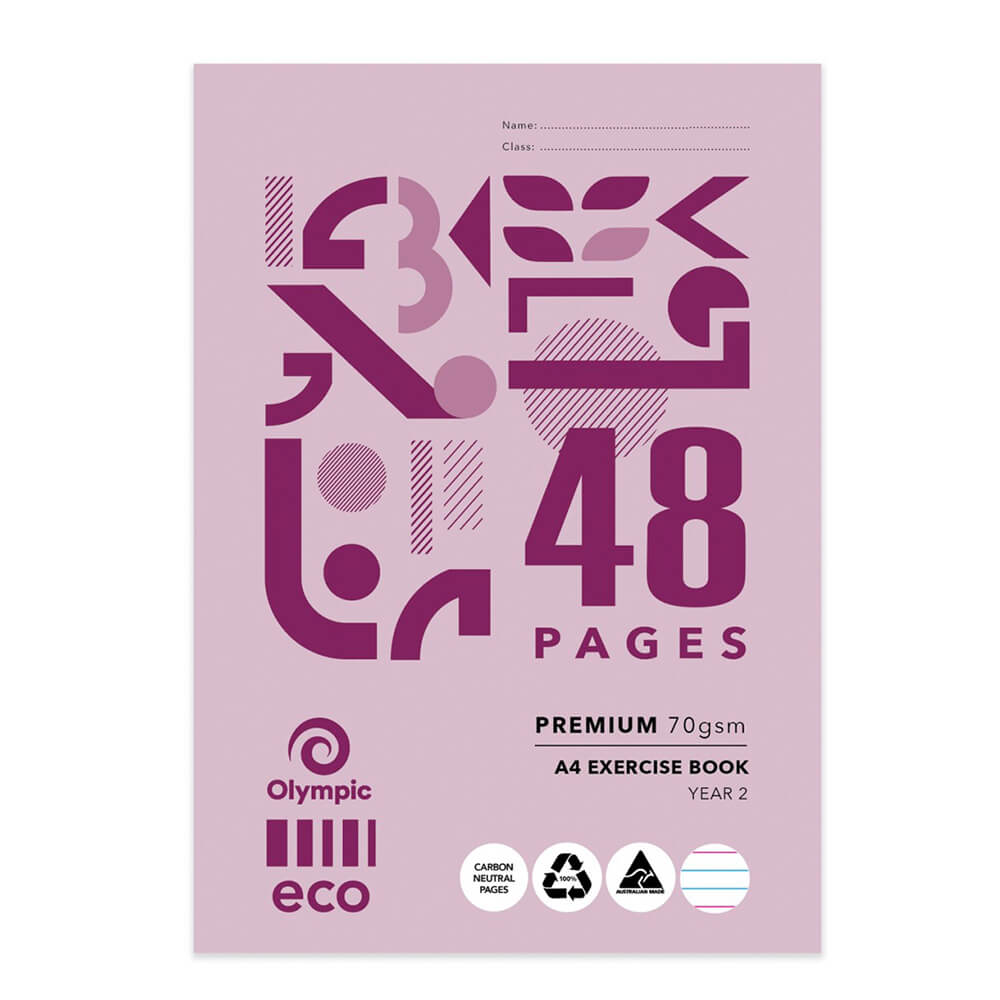 Libro di esercizi olimpici A4 eco-riciclato 48 pagine 20pk