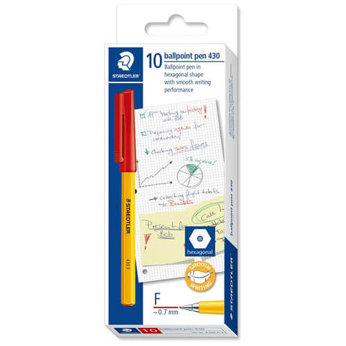 Staedtler Stick Fine Ballpoint Pen (Box of 10)