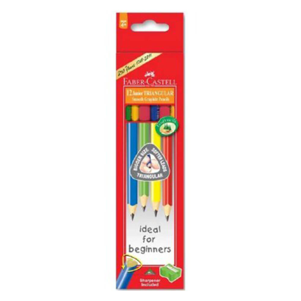 Faber-Castell Triangular Junior Grip Lead Lápis 12pcs