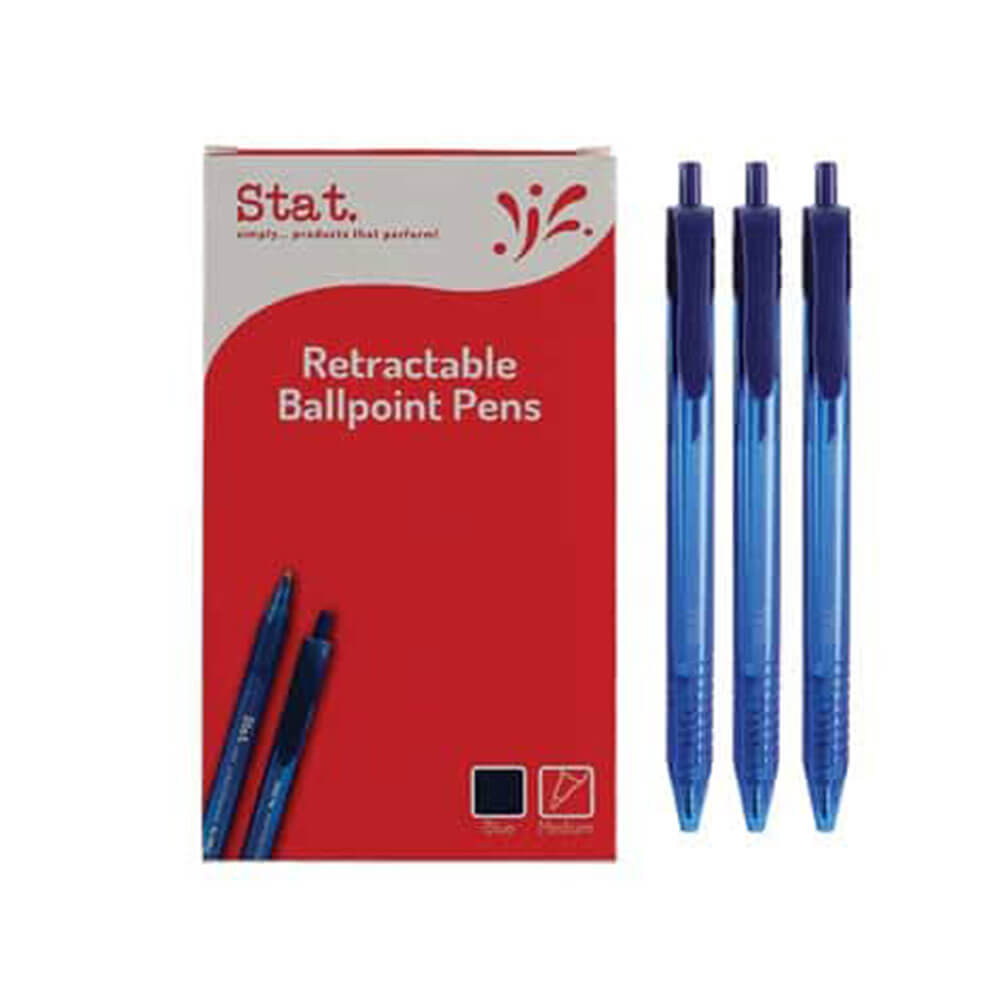 STAT RETRAPBAAR Medium Ballpoint Pen 1 mm (doos van 12)