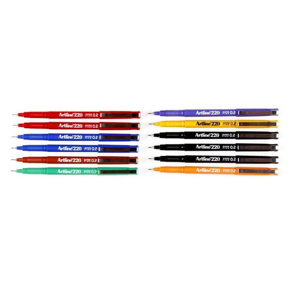 ARTLINE FINELINER SUPERFINE PEN 0,2mm (caixa de 12)