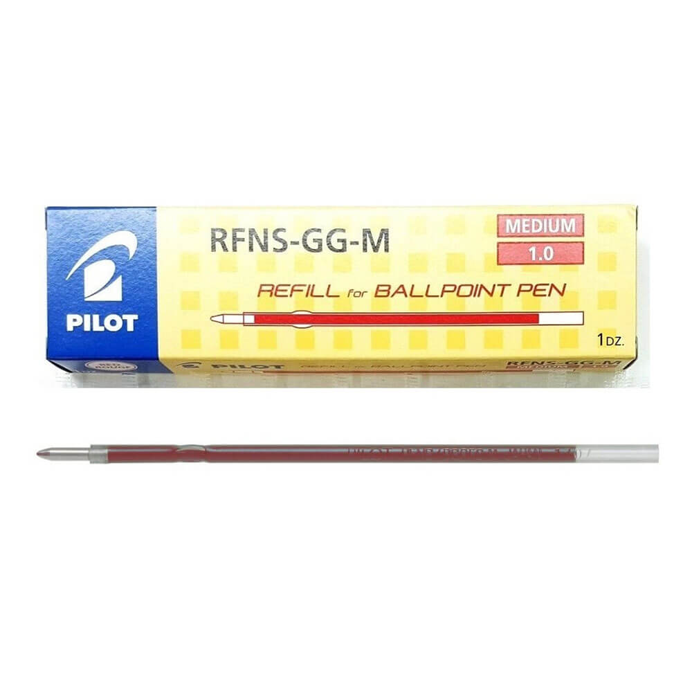 Pilot RFNS-GG udtrækkelig medium spids Pen Refill 12pcs