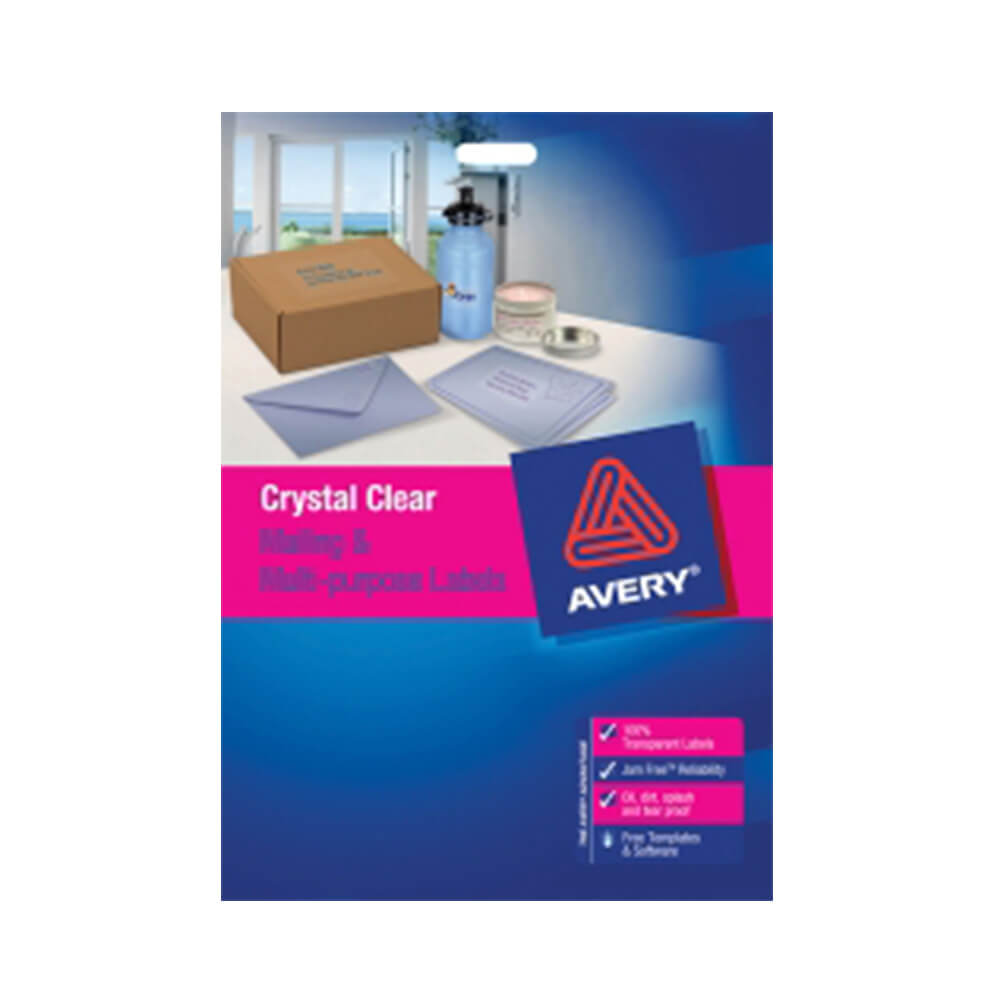 Étiquette laser Avery Clear (pack de 25)