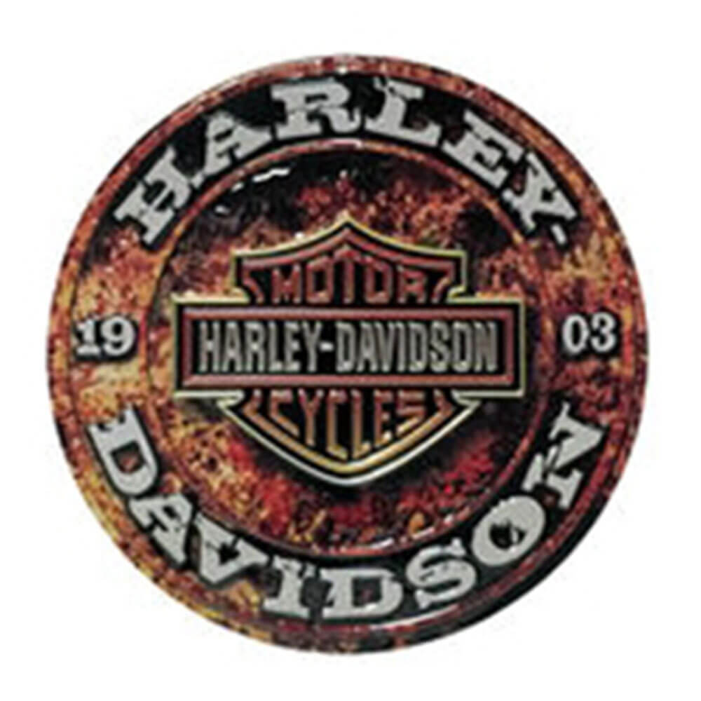 Harley Davidson troquelado de lata en relieve